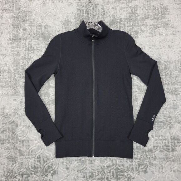 Lorna Jane Jacket Womens XS Black Running Seamless Stretch Full Zip Uniquely - Picture 1 of 8